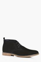 Boohoo Suedette Desert Boots Black