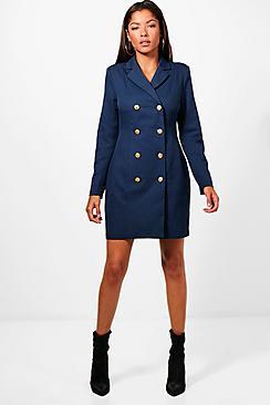 Boohoo Molly Double Breasted Tailored Dress
