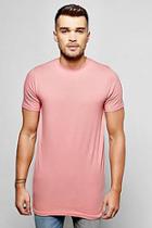 Boohoo Longline Muscle T Shirt With Side Zip
