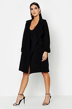 Boohoo Large Collar Pocket Duster