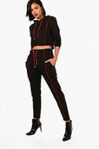 Boohoo Emma Fit Crop Hoody Tracksuit