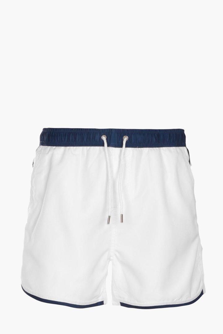 Boohoo Colour Bloack Swim Shorts Navy