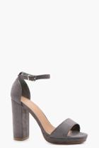 Boohoo Zoe Platform Heel Grey