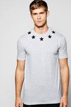 Boohoo Star Embroidered T Shirt