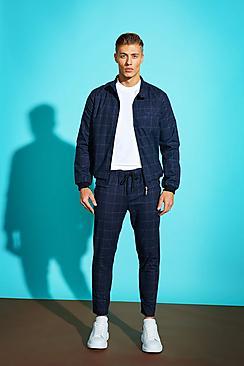 Boohoo Large Check Smart Jogger