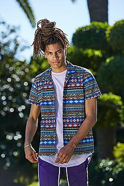 Boohoo French Montana Tribal Print Shirt