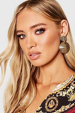 Boohoo Double Circle Statement Earrings