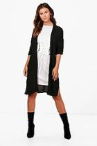 Boohoo Petite Amelia Chiffon Split Side Duster Jacket