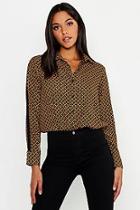 Boohoo Tall Geo Print Shirt