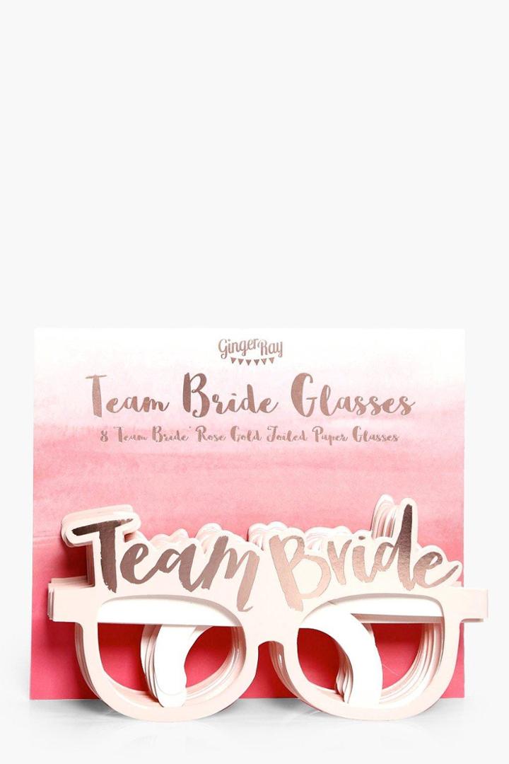 Boohoo Team Bride Glasses 8 Pack White