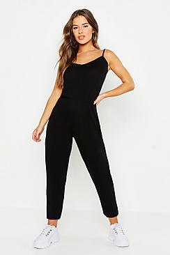 Boohoo Petite Basic Cami Strap Jumpsuit