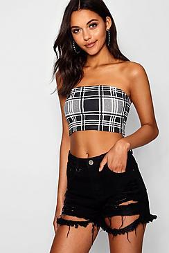 Boohoo Tall Check Bandeau