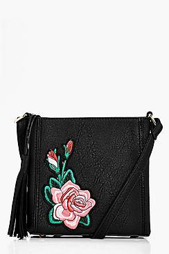 Boohoo Jessica Rose Embroidered Cross Body Bag
