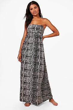 Boohoo Ester Mono Beach Maxi Dress