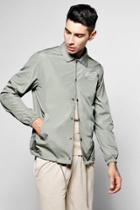Boohoo Polyester Coach Jacket With City Back Print Sage