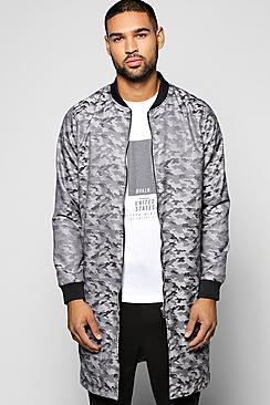 Boohoo Longline Jacquard Bomber