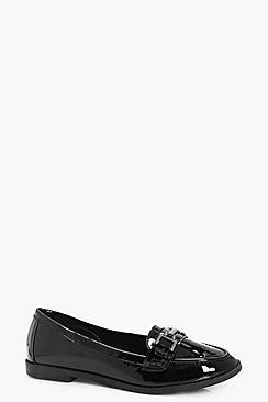 Boohoo Lyla Tassel Trim Patent Loafer