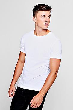 Boohoo Raw Edge Crew Neck T-shirt