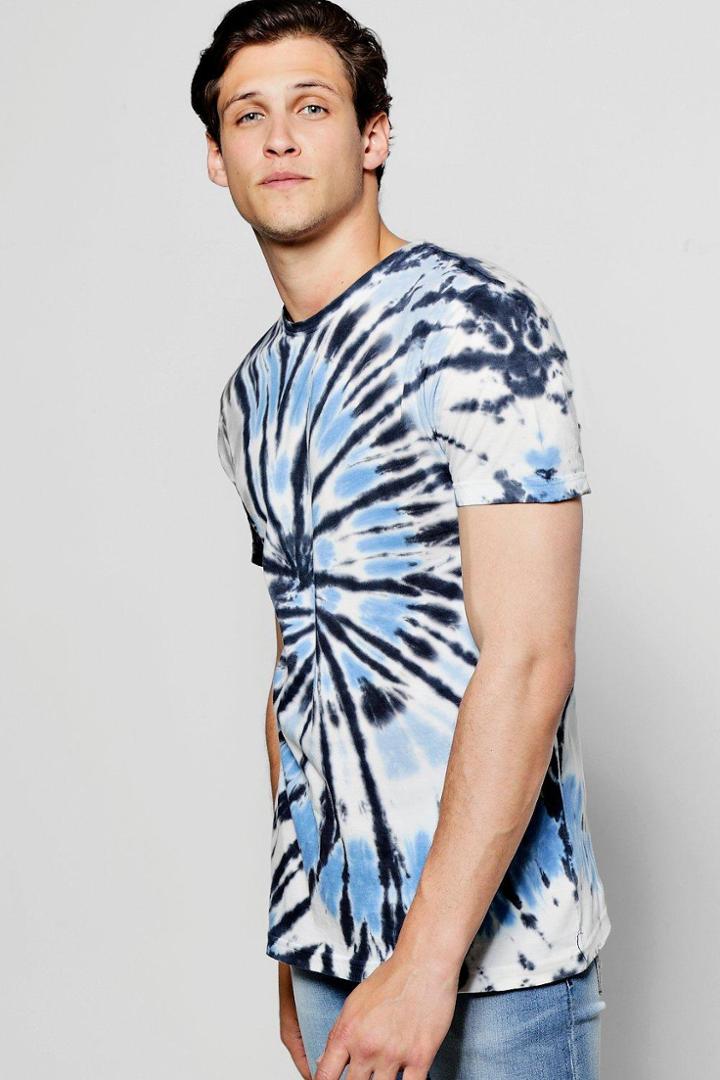 Boohoo Tie Dye T Shirt Blue