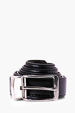 Boohoo Reversible Belt With Chrome Buckle