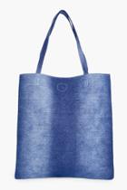 Boohoo Kara Washed Denim Shopper Bag Denim-blue
