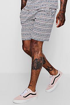 Boohoo Aztec Print Drawstring Short