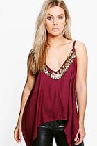 Boohoo Plus Melissa Coin Trim Cami
