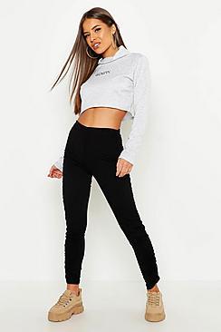 Boohoo Petite Ruched Side Legging