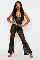 Boohoo Lace Beach Jumpsuit