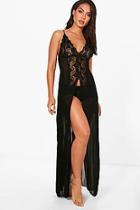 Boohoo Zoe Maxi Lace & Mesh Night Dress
