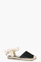 Boohoo Elizabeth Glitter Lace Up Espadrille