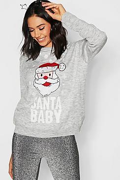 Boohoo Christmas Flashing Light Santa Jumper