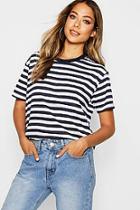 Boohoo Basic Cotton Stripe T-shirt