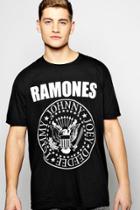 Boohoo Ramones T-shirt Black