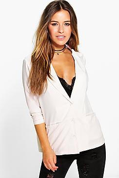 Boohoo Petite Georgie Pocket Detail Pyjama Style Shirt