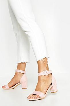 Boohoo Wide Fit Low Block Heel 2 Parts