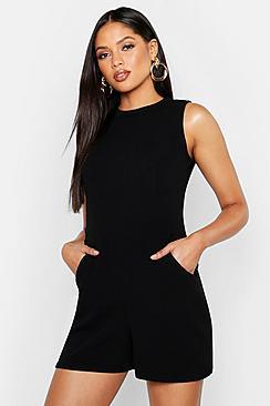 Boohoo Tall Tailored Sleeveless Playsuit
