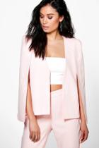 Boohoo Boutique Anna Tailored Woven Cape Blazer Shell