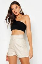 Boohoo Tall One Shoulder Double Layer Crop Top