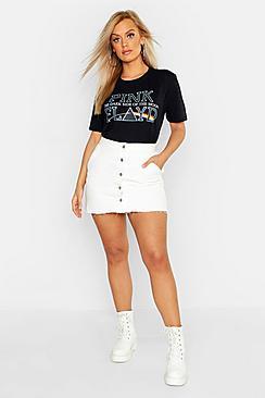 Boohoo Plus Pink Floyd Short Sleeve Licensed T-shirt