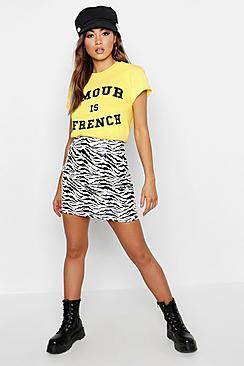 Boohoo Amour Is French Slogan T-shirt