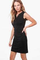 Boohoo Brooke Bodycon Dress With Chain Detail Black
