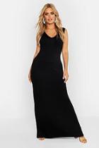 Boohoo Plus V Neck Long Basic Maxi Dress