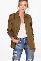 Boohoo Joanna Zip Front Utility Jacket