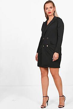 Boohoo Plus Frankie Wrap Tux Dress
