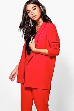 Boohoo Holly Notch Detail Blazer