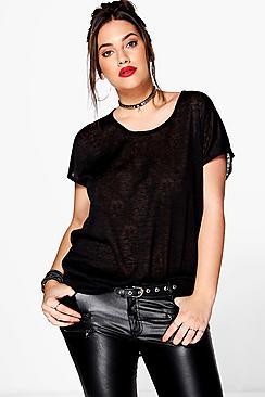 Boohoo Plus Emliy Knitted Oversize Tee