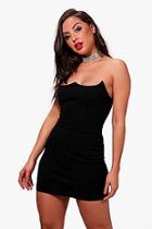 Boohoo Holly Cut Out Neckline Bandeau Bodycon Dress