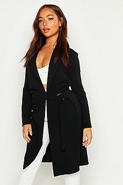Boohoo Buckle Detail Belted Jacket