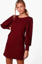 Boohoo Billie Puff Sleeve Tailored Dress